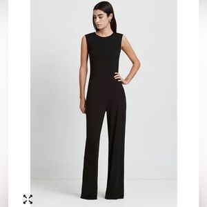 Marcella $139 Sleeveless Whitney Wide leg Jumpsuit in black